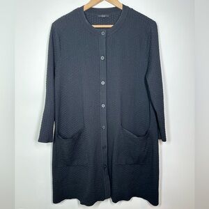 COS‎ Black Heavy Long Cardigan Medium